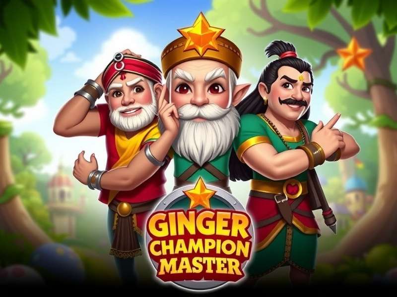 Ginger Champion Master - Main Banner Ginger Champion Master Game Banner showing main characters in traditional Indian attire