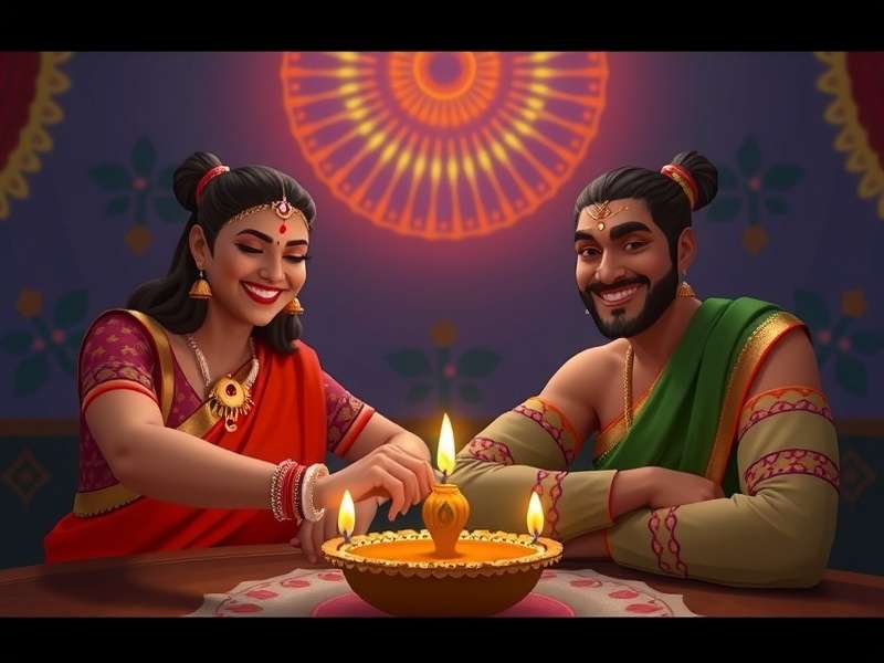 Ginger Champion Master - Diwali Celebration Ginger Champion Master Diwali Event showing players lighting virtual diyas and celebrating